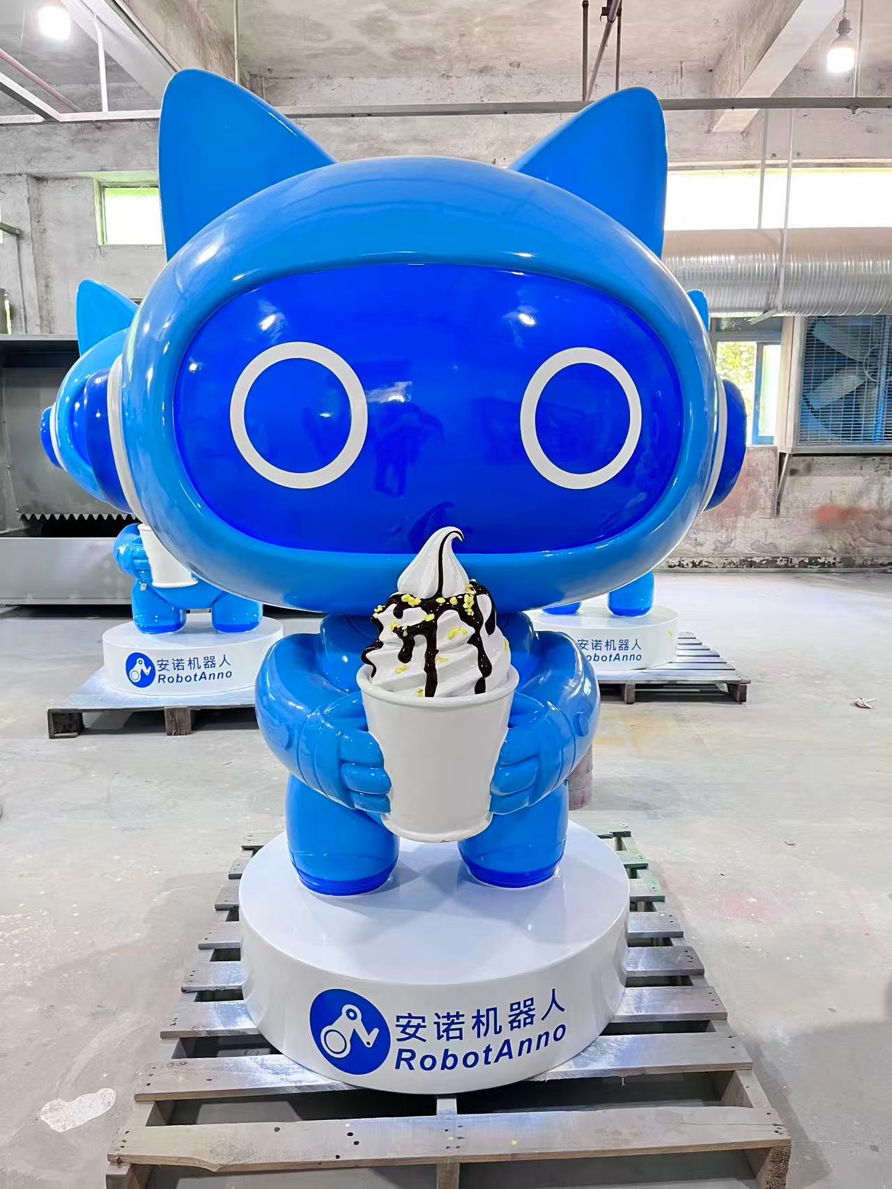 Custom Robot Mascot Sculpture
