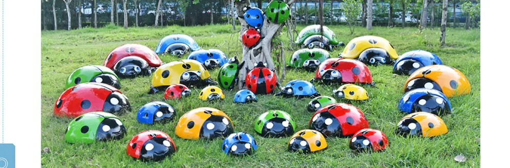 Cartoon Ladybug Family Garden Decor Set
