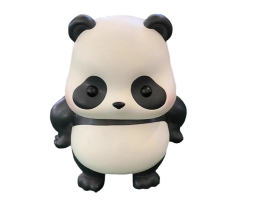 Cartoon Panda Character Sculpture