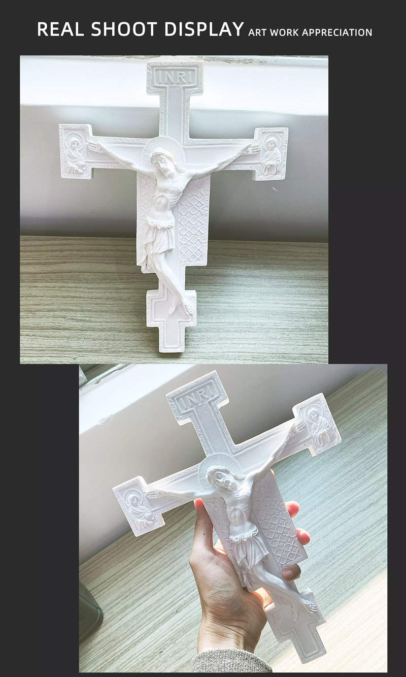 Custom home wall decoration Catholic religious polyresin Statue Crucifix figurin