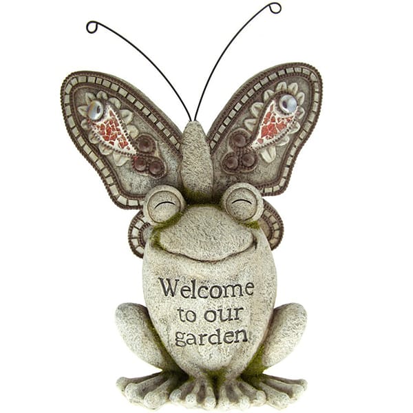 Decorative Polystone Butterfly And Frog Statue