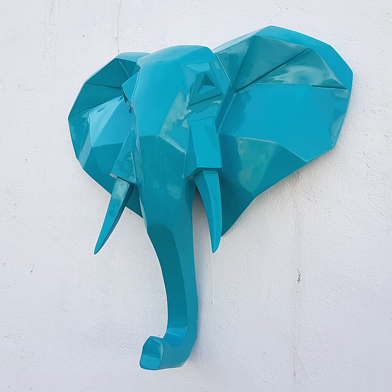 Polygon design Elephant Head Wall Mount