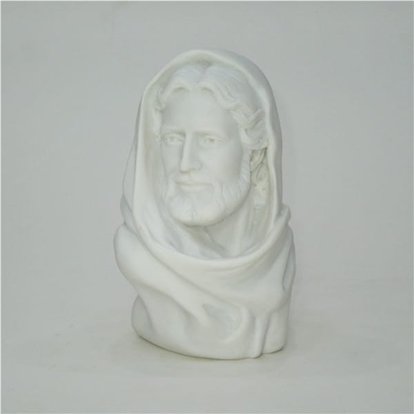 Pure White Marble Effect Resin Jesus Bust Statue