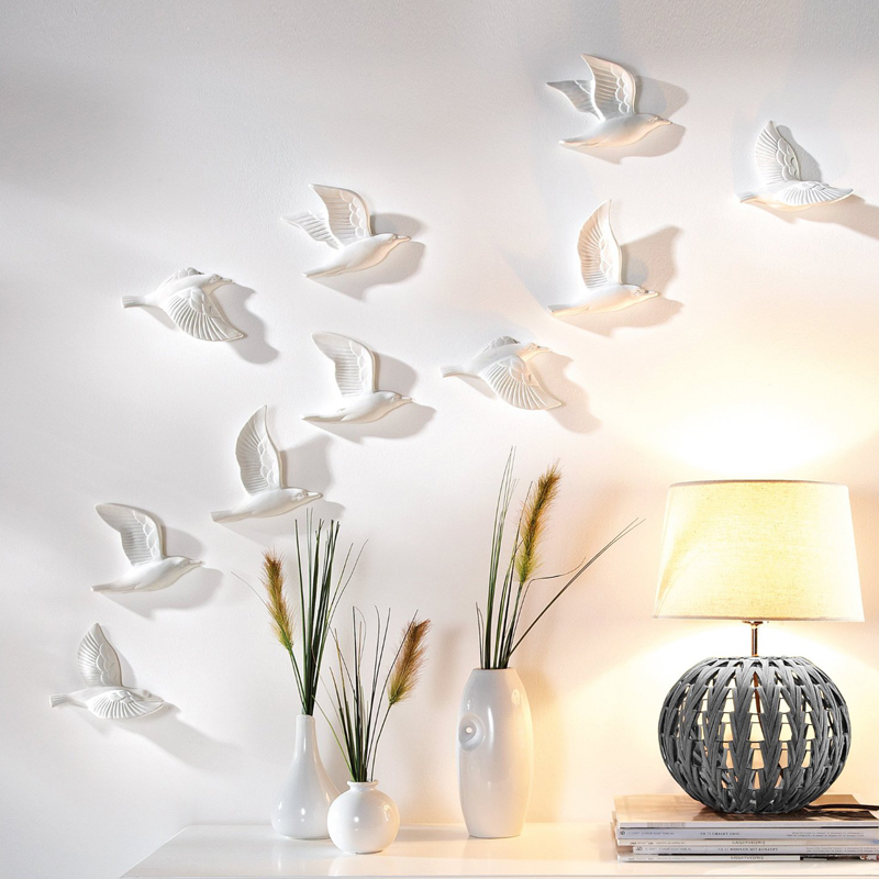 Resin 3D Flying Birds Wall Decor