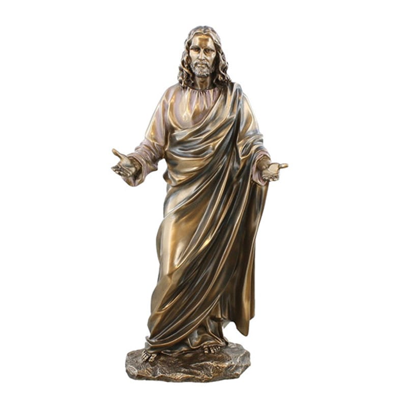 Resin Cold Cast Bronze Effect Christian Jesus Statue