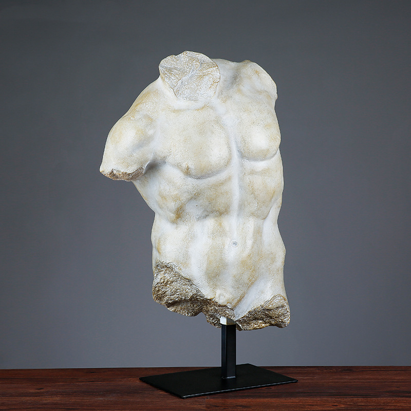 Resin Torso Sculpture Ancient Vintage Torso Statue Interior Art Decoration Piece