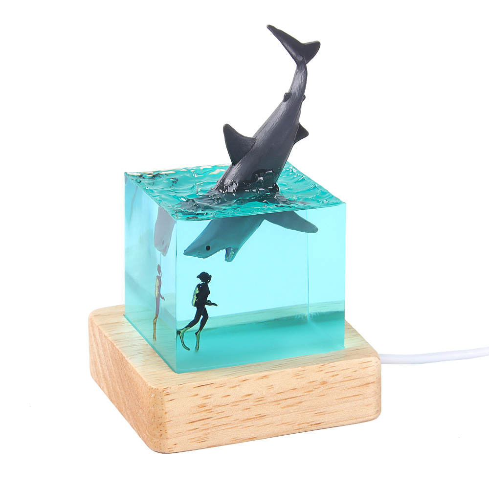 Shark Resin Block Paperweight