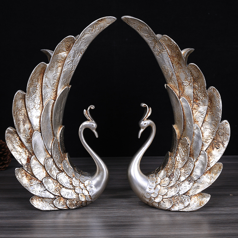 Silver Swan Wing Sculpture